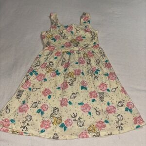 Disney Princess Belle Jumping Beans  Dress Beauty Gold Sparkle Cotton Girls 6